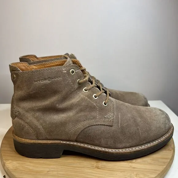 Ecco Mens Size 8.5 Bendix Hydromax Cocoa Brown Chukka Boots Shoes
