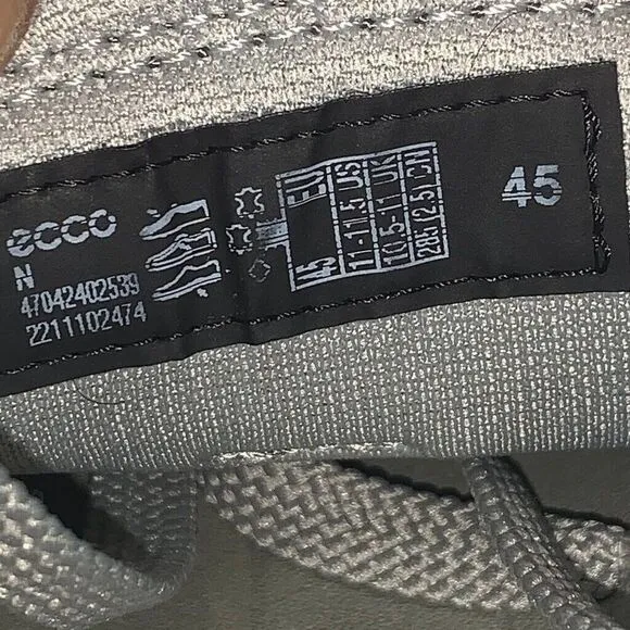 ECCO Men's Soft 7 Cloud Gray Shoes Sneaker Size EU 45 US 11-11.5 Comfort