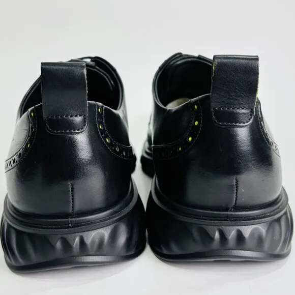 ECCO Men's St.1 Hybrid Lite Black Wingtip Leather Dress Shoes EU 48 Size 14