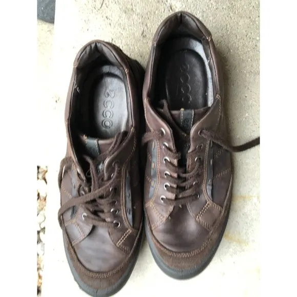 ECCO Men's Urbanity Tie Oxford sneaker Shoes brown 43 us 9 9.5 Leather