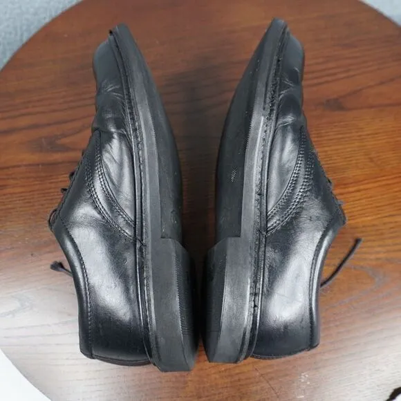 Ecco Shoes Mens Size 41 H /  7 - 7.5 Black Leather Comfort Lace Up Casual Oxford