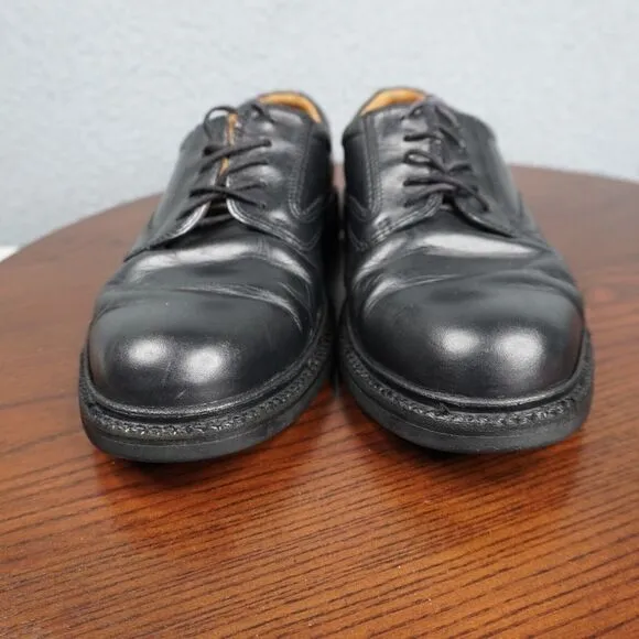 Ecco Shoes Mens Size 41 H /  7 - 7.5 Black Leather Comfort Lace Up Casual Oxford