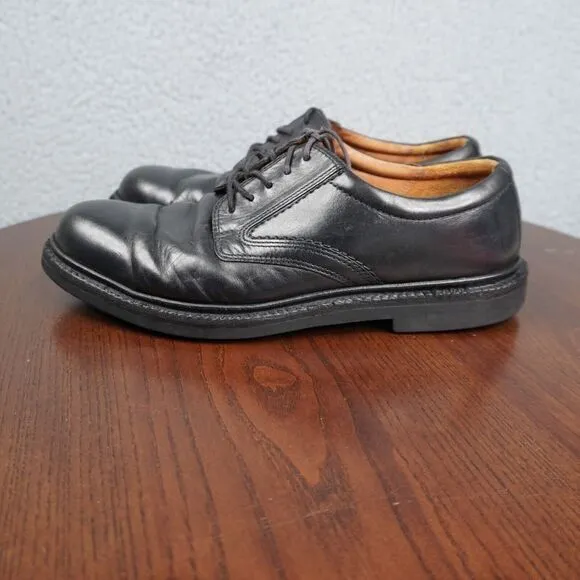Ecco Shoes Mens Size 41 H /  7 - 7.5 Black Leather Comfort Lace Up Casual Oxford