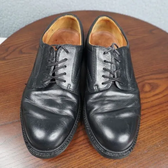 Ecco Shoes Mens Size 41 H /  7 - 7.5 Black Leather Comfort Lace Up Casual Oxford