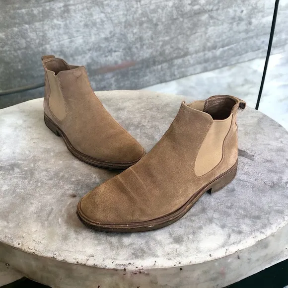 ECCO Vitrus Men's Chelsea Tan Suede Ankle Chukka Boots Size 9/EU 43