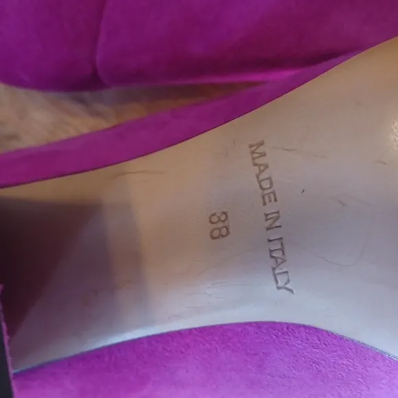 Elegant Pink Suede Women's Heels
