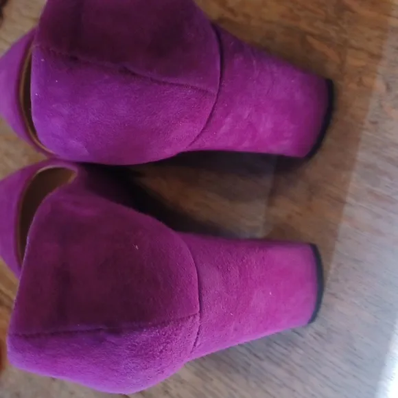 Elegant Pink Suede Women's Heels