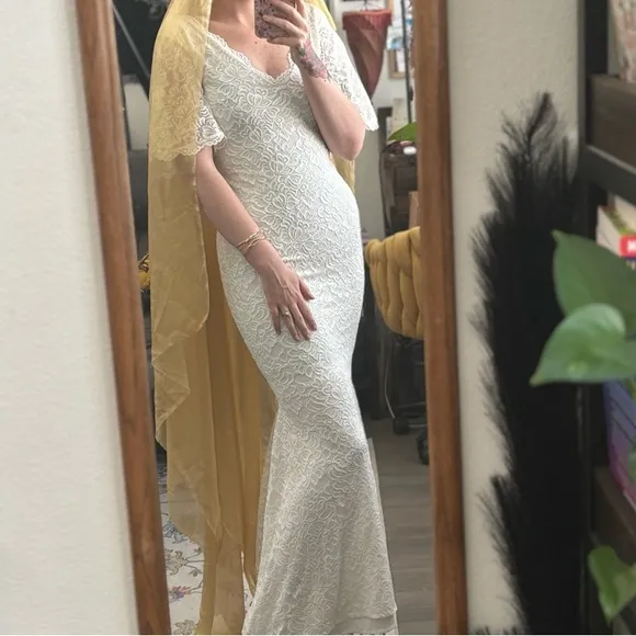 Elegant White Lace Dress - BLUSHFASHION