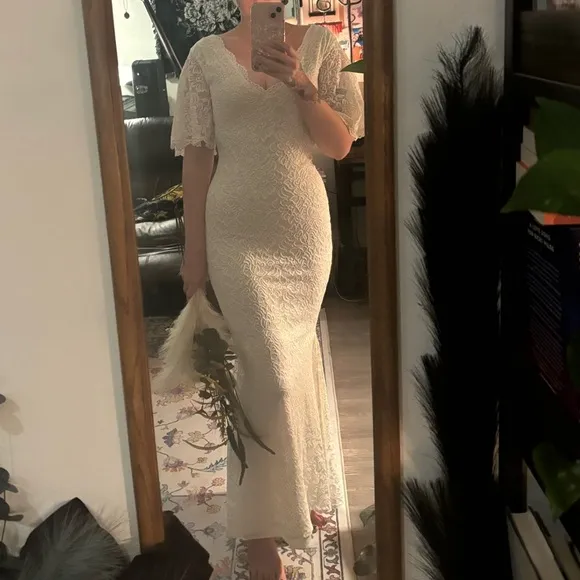 Elegant White Lace Dress - BLUSHFASHION