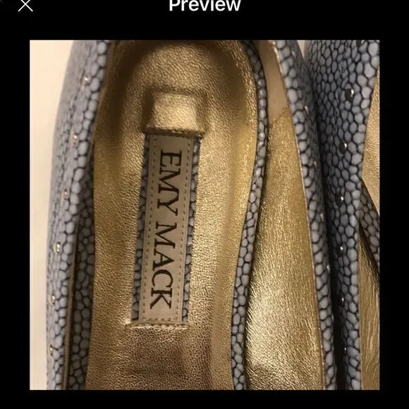 EMY MACK BLUE PRINT SHOES DELICATE  SILVER…
