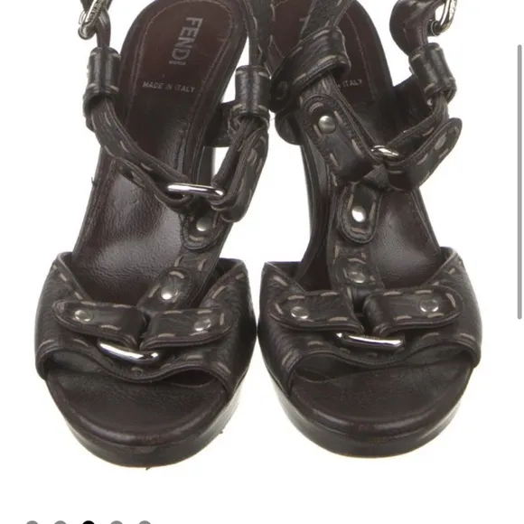 Fendi Women's Black Leather Heels