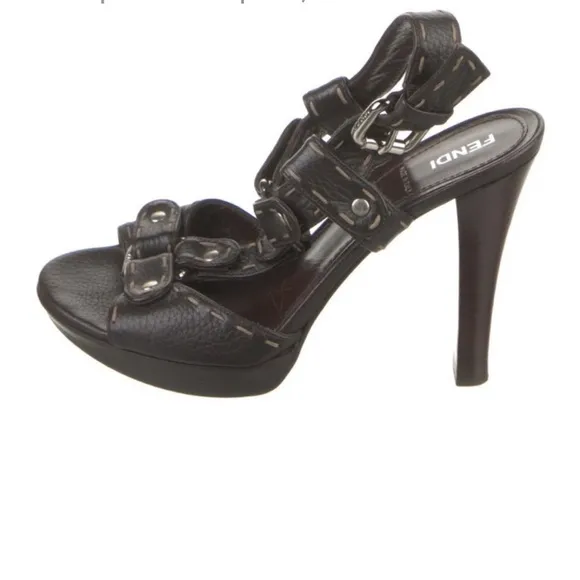 Fendi Women's Black Leather Heels