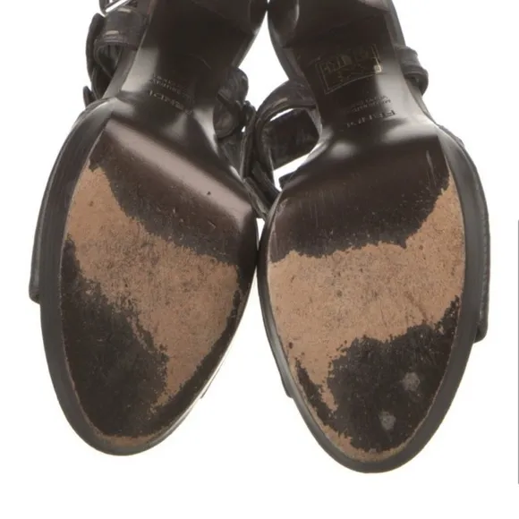 Fendi Women's Black Leather Heels