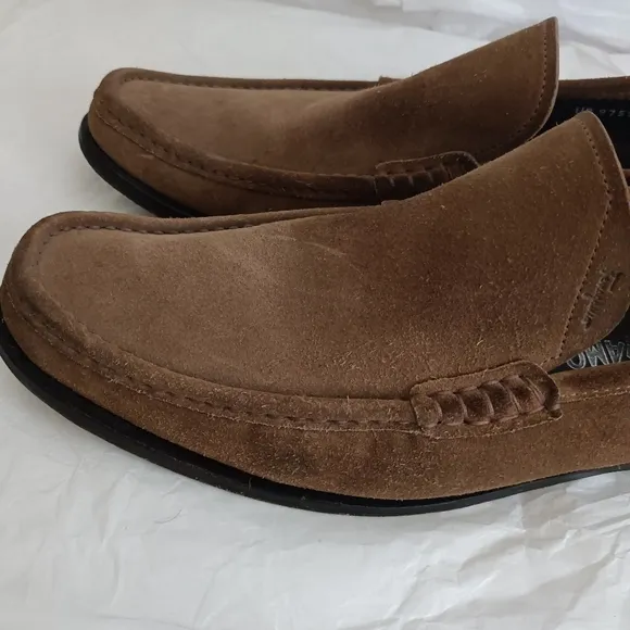 Ferragamo men's loafers suede size 10.5D