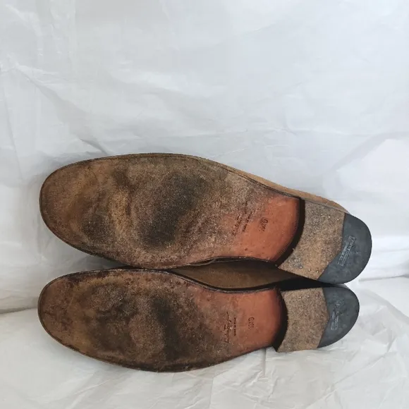 Ferragamo men's loafers suede size 10.5D