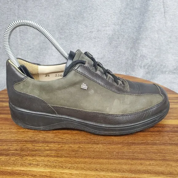 Finn Comfort Shoes Women's 6 US 3.5 UK Brown Leather Comfort Sneakers Oxfords
