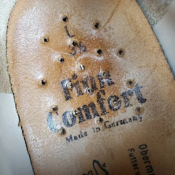 Finn Comfort Shoes Women's 6 US 3.5 UK Brown Leather Comfort Sneakers Oxfords