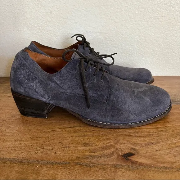 Fiorentini   Baker ETERNITYBlue Suede Lace-up Boots Size 11