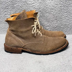 Fiorentini   Baker Mens Size 7.5 Ankle Boots Brown Suede Lace Up Made In Italy