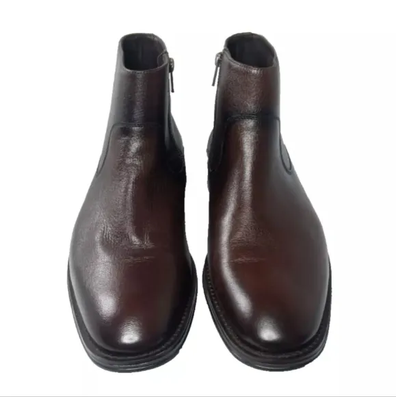 Flag LTD. Men's Monroe Leather Zip Boots Size 10.5 Brown Retail $140.00