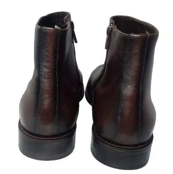 Flag LTD. Men's Monroe Leather Zip Boots Size 10.5 Brown Retail $140.00