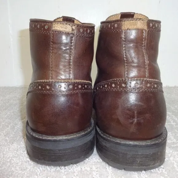 𝅺florsheim Limited Men's Size 13D US Brown Suede Leather Wingtip Ankle Boots