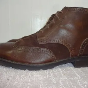 𝅺florsheim Limited Men's Size 13D US Brown Suede Leather Wingtip Ankle Boots