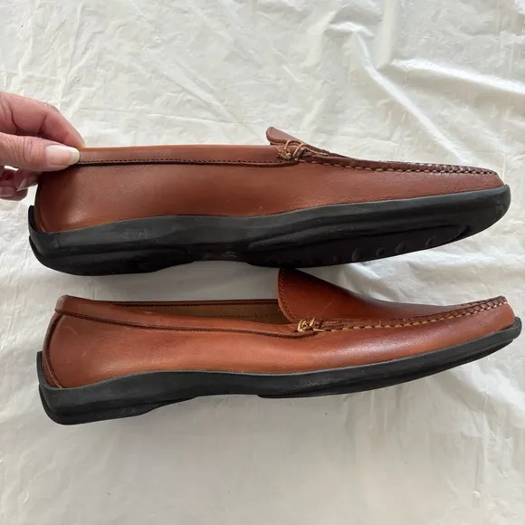 Foot Joy Club Casuals leather loafers tan golf shoes 79054 SZ 10 NWOT No box