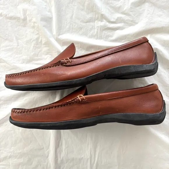 Foot Joy Club Casuals leather loafers tan golf shoes 79054 SZ 10 NWOT No box