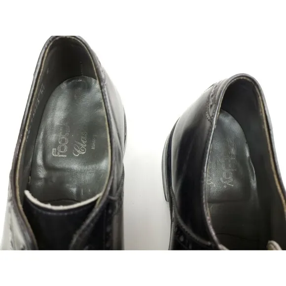 FootJoy Classics 99332A Mens 9 D Black Leather Brogue Saddle Dress Shoes