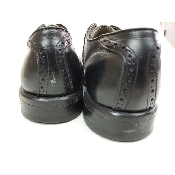 FootJoy Classics 99332A Mens 9 D Black Leather Brogue Saddle Dress Shoes