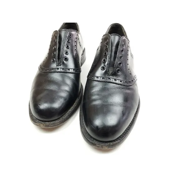 FootJoy Classics 99332A Mens 9 D Black Leather Brogue Saddle Dress Shoes