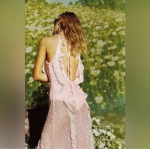 🍋For Love &amp; Lemons Noha Ruffle Maxi Dress