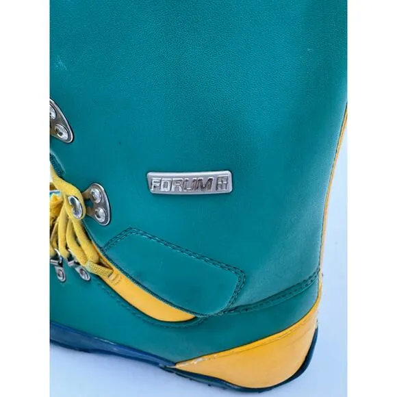 Forum Men's Size M 9 Durable Snowboarding Shepherd Boots Green/Blue/Yellow