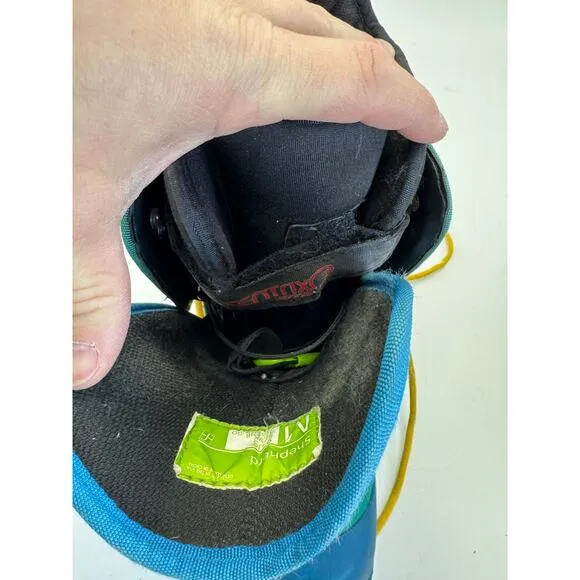 Forum Men's Size M 9 Durable Snowboarding Shepherd Boots Green/Blue/Yellow