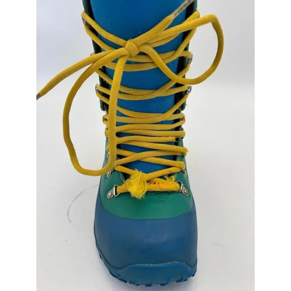 Forum Men's Size M 9 Durable Snowboarding Shepherd Boots Green/Blue/Yellow