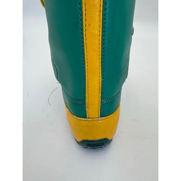 Forum Men's Size M 9 Durable Snowboarding Shepherd Boots Green/Blue/Yellow