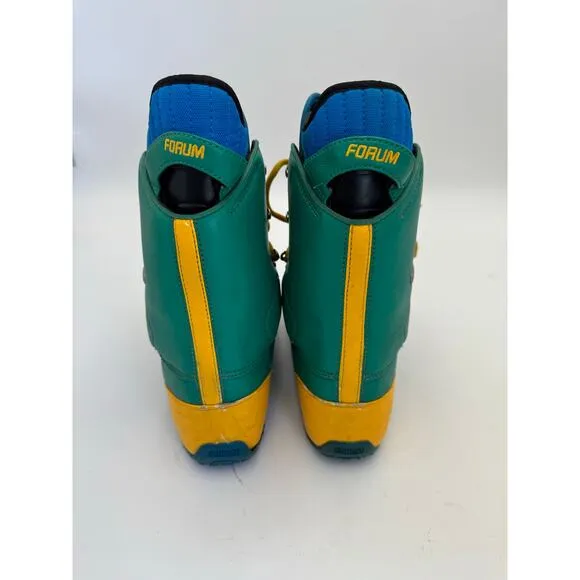 Forum Men's Size M 9 Durable Snowboarding Shepherd Boots Green/Blue/Yellow