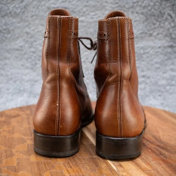 FRANCO CUADRA Lace-Up Ankle Boots Wingtip Brogue Vintage Men's 6.5 Women's 8