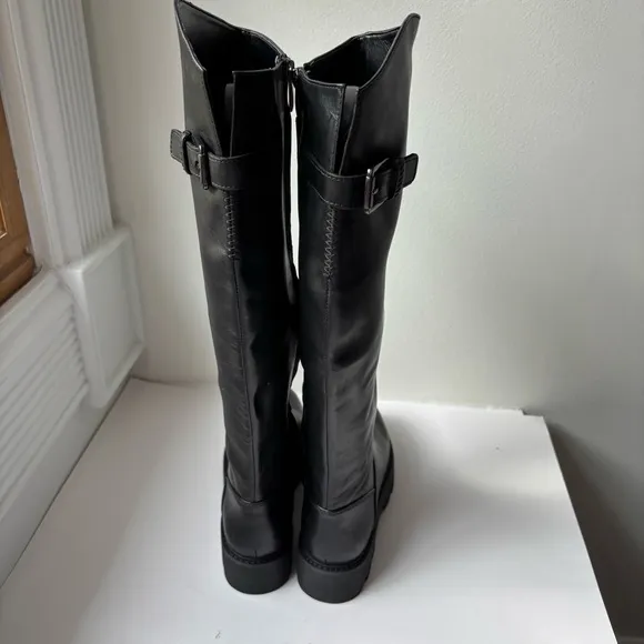 Franco Sarto L-Balinboot Black Knee-High Boots Size 7.5M