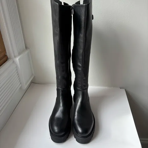 Franco Sarto L-Balinboot Black Knee-High Boots Size 7.5M