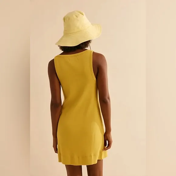 FREE PEOPLE Beach Tracey Mini Dress M Bamboo $50 Retail NWT