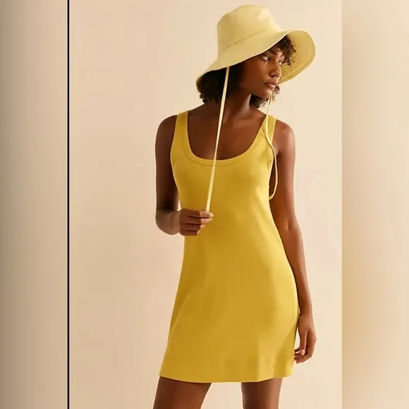 FREE PEOPLE Beach Tracey Mini Dress M Bamboo $50 Retail NWT