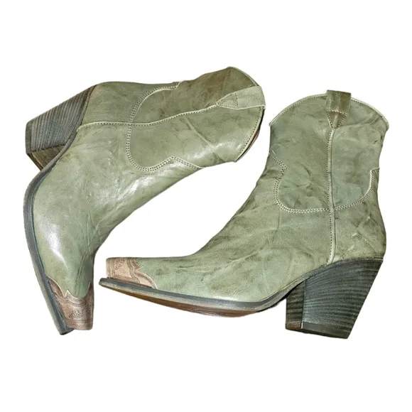Free People Brayden Western Boots Leather Size 38