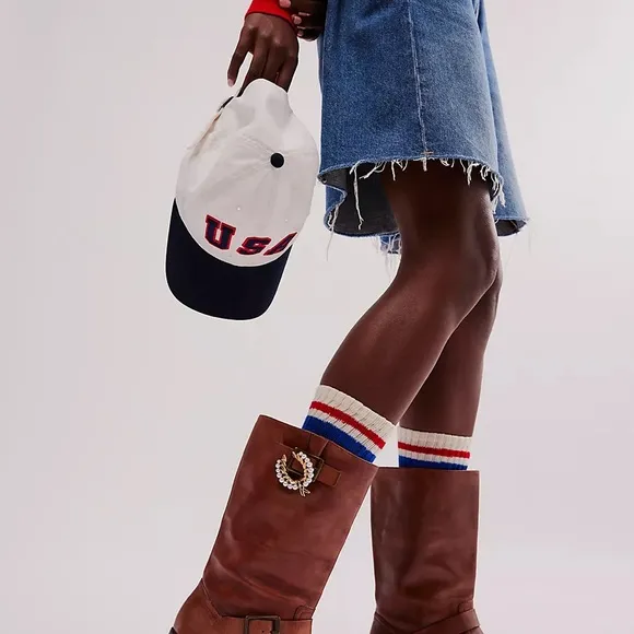 Free People Brown Leather Boots #NWT