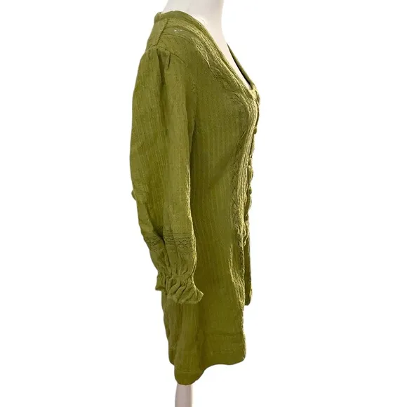 Free People Free-est Jules Mini Dress in Green NWOT