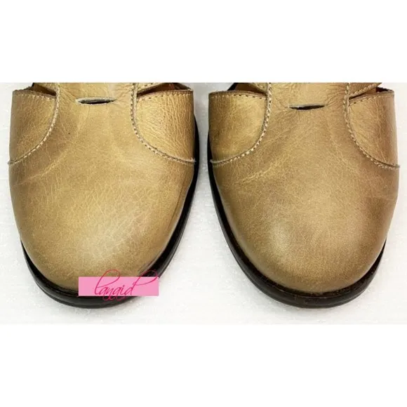 Free People Hayes Heel Boots Leather Distressed Cut-Outs Cutouts Ankle Booties 9