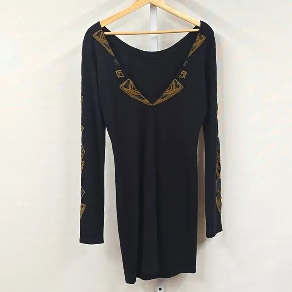 Free People Knit Embroidery Knit Dress - Medium