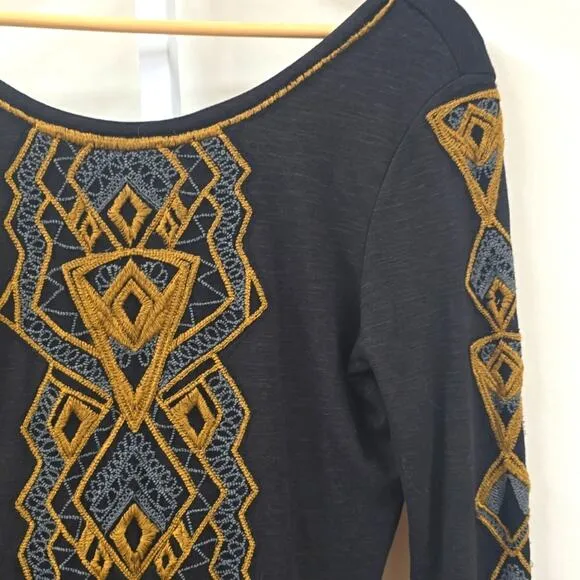 Free People Knit Embroidery Knit Dress - Medium