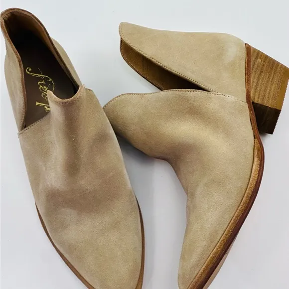Free People Tan Suede Ankle Boots